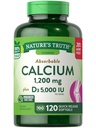 自然真理钙 1200 mg + 维生素 D35000 IU 补充品,120 Counters (Pack of 3)