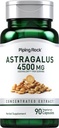 Piping Rock Astragalus 根提取 Capsules → 4500mg → 90 Counter → Vegetarian, Non-GMO, Gluten 免费补充