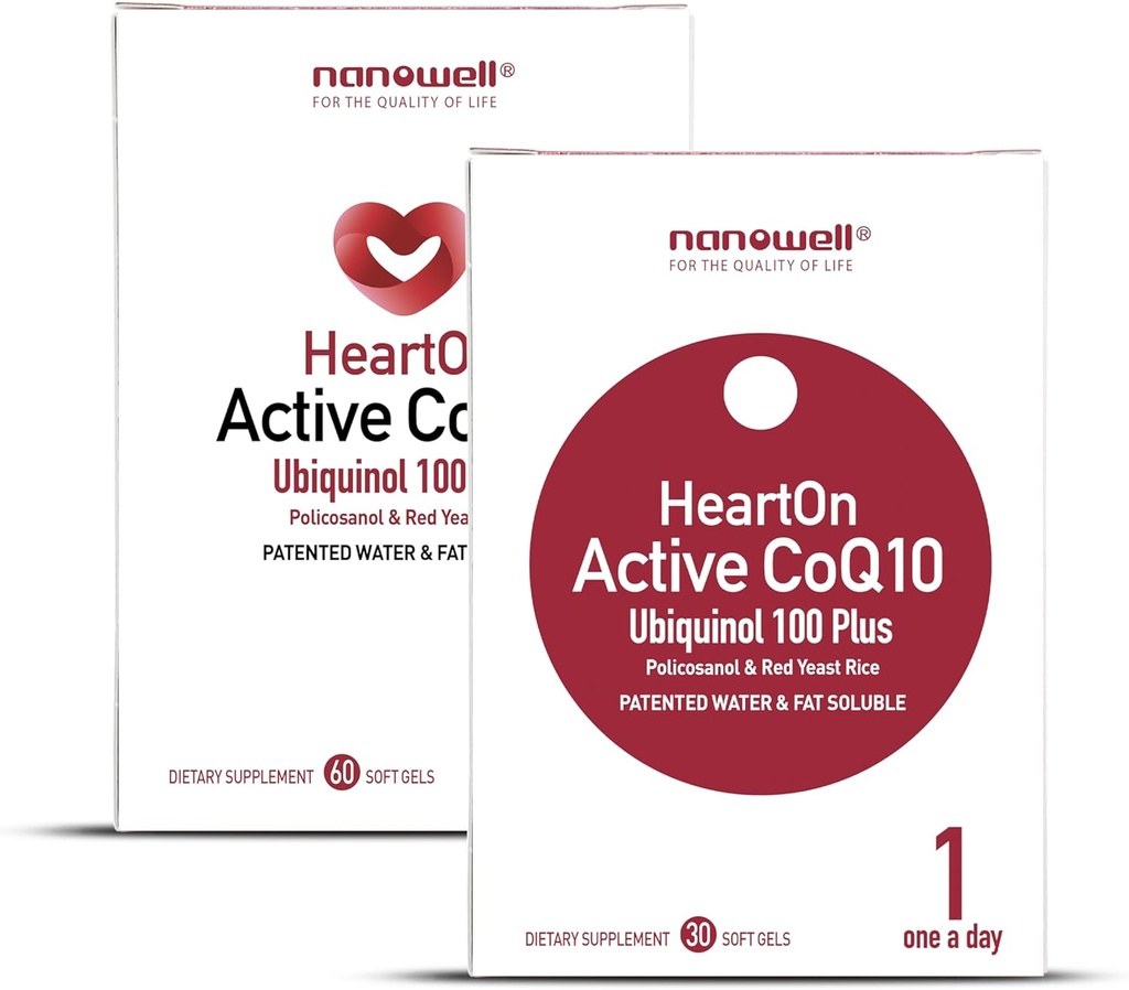 NANOWELL Heart On Active CoQ10 Kaneka Ubiquinol 100 Plus Heart Health Supplation - 30 Softgel X 1 Box for 1 month (30 Counter) 互联网档案馆的存檔,存档日期2014-03-02.