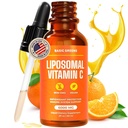 Liposomal Vitamin C 液态6000mg – 高吸收液态补充物 C 免疫支持,抗氧化剂和皮肤健康 – 非GMO, Vegan, Gentle Formula – 2 fl oz