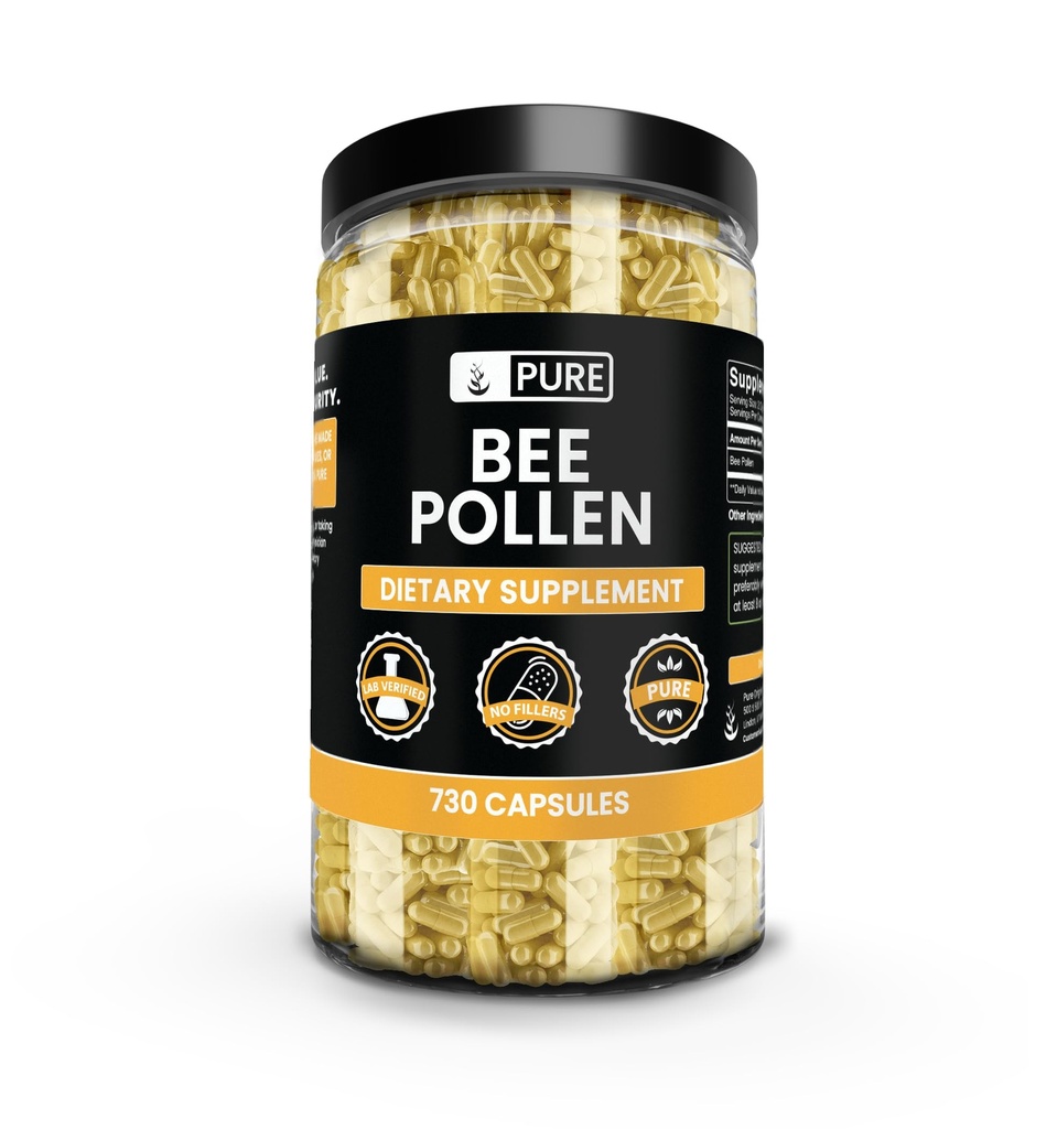 (原始内容存档于2017-09-04) (英语). Pure Empire Engenits Bee Pollen, no Magnesium or Rice fillers, always pure, Lab 校验(730 Capsules).
