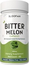Bitter Melon Fruit Capsules 500mg | Momordica charantia | 10:1 摘录 | 纯 和 Potent 草药补充 | Non-GMO, Gluten-Free GMP-认证可持续来源(60 Counter (Pack of 1)).