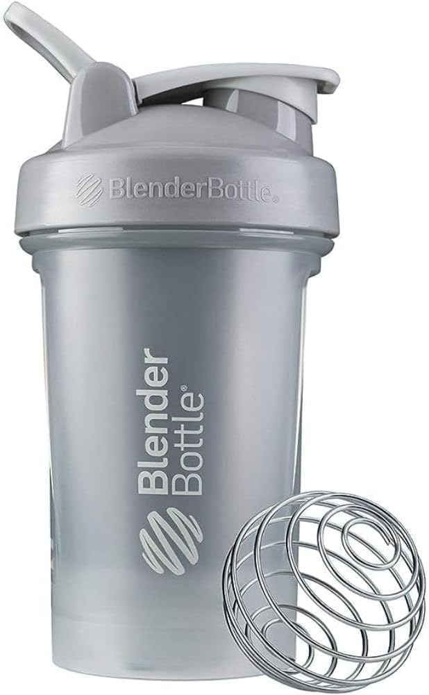 BlenderBottle Classic V2 摇摆瓶 完美为蛋白质摇摆和前置工作,20-Ounce, Pebble Grey