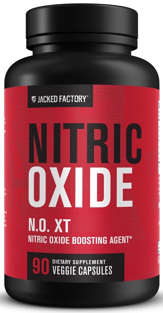 Jacked Factory N.O. XT Nitric Oxide Supplements for Men w/Nitrosigine L Arginine L Citrulline Supplement for Muscle Pumps & Vascularity - 工作前硝基氧化物助推器和肌肉构建器 - 90 Caps