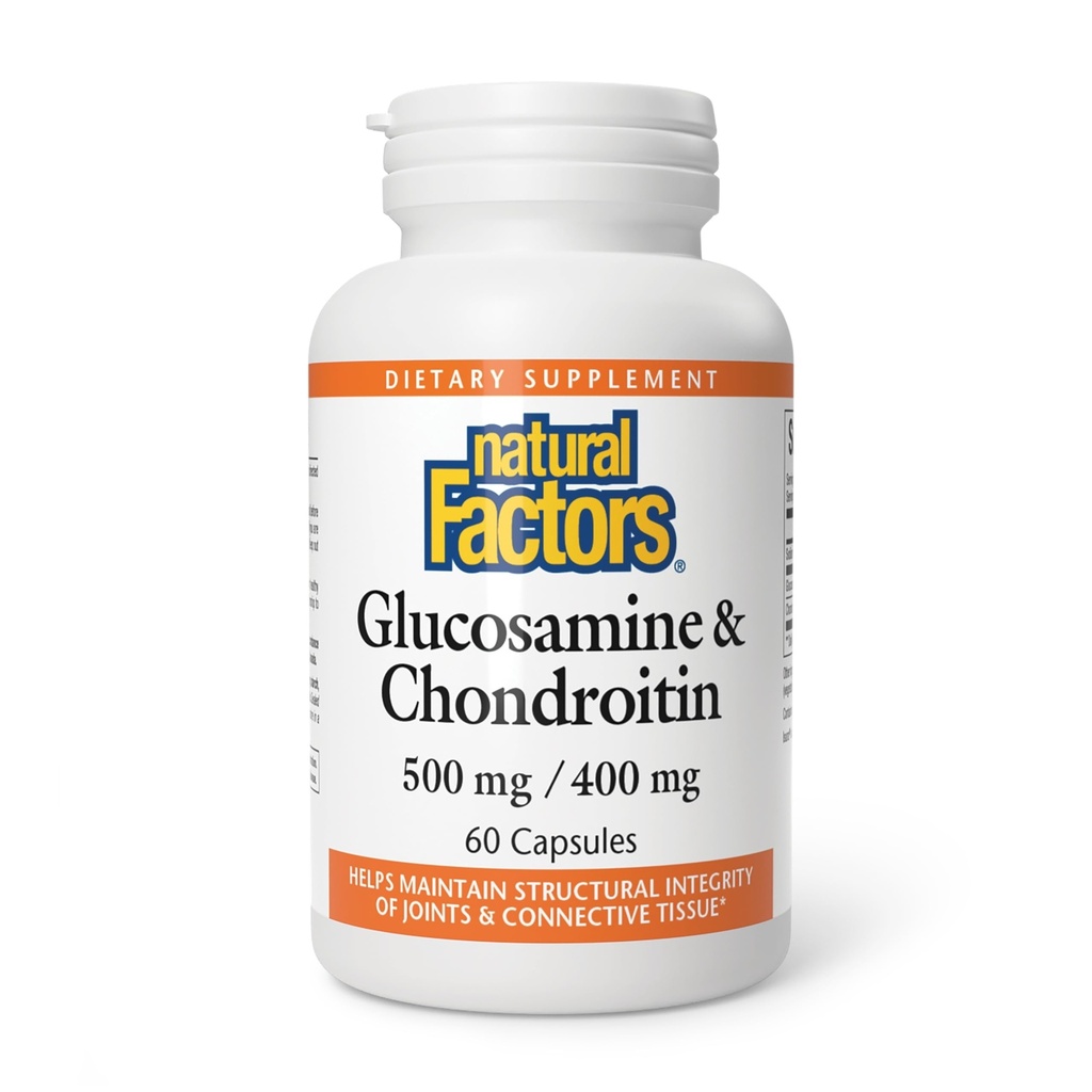 Glucosamine & Chondroitin - 支持健康关节和连接组织 - 非GMO和Gluten-Free - 60 Capsules (20架)