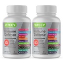 VITEEY 11 in 1 Imune Support Suppless - 含有维生素D3, B6, Echinacea, Turmeric, Rose-HIPS, Selenium, BioPerine, Ginger, Elderberry Vitamin C and Zinc - 120 计数