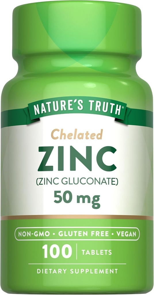 自然界的真理 Cheladeled Zinc 50 mg 片剂 - 100 cm,包2