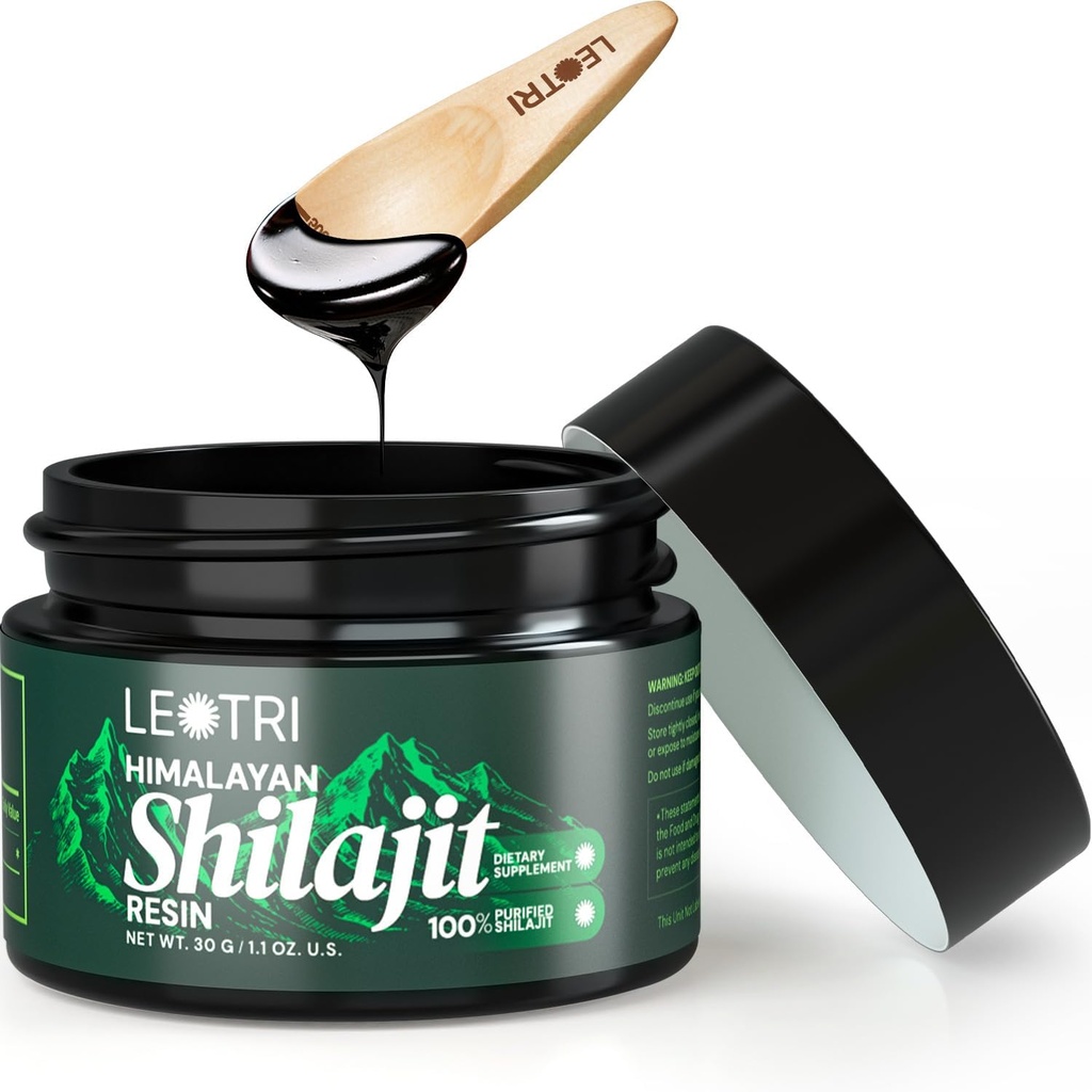 Shilajit Resin纯喜马拉雅有机物:有痕量矿物的真福尔维酸-天然喜马拉雅山 Shilajit Resin for Men and Women's Energy Immun Support(黑褐色)