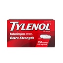 Tylenol Extra 强力止痛药, Acetaminophen 500mg Caplets, 止痛药和头痛、背痛、牙痛和小关节炎减热药, 100 瓶