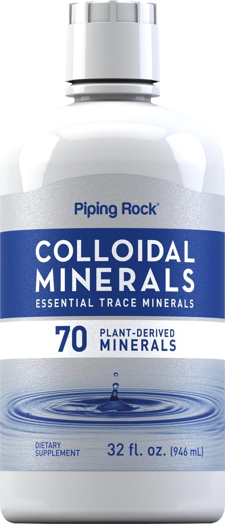 管道岩石类矿物 液体 液 32 fl oz | 无味锡类补充 | 计划 衍生基本轨迹矿物 | 蔬菜,非GMO, Gluten Free