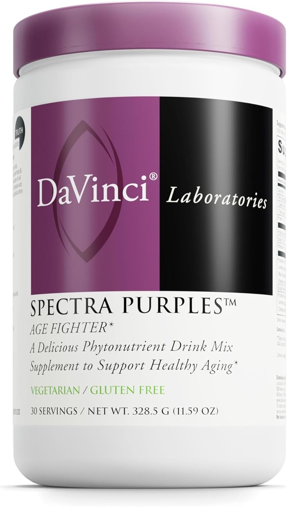 DAVINCI Labs 光谱紫 -- -- 配有抗氧化剂的粉末补充剂支持健康老龄化* -- -- 水果、蔬菜和草药提取剂补充剂 -- -- 30种服务(328.5克)
