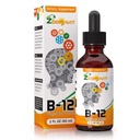 含有快速吸收的维生素B 复杂液体滴 - 超级B 复杂液体维生素B2,B3,B5,B6和B12 - 天然能源助力,精神重点和健康免疫系统