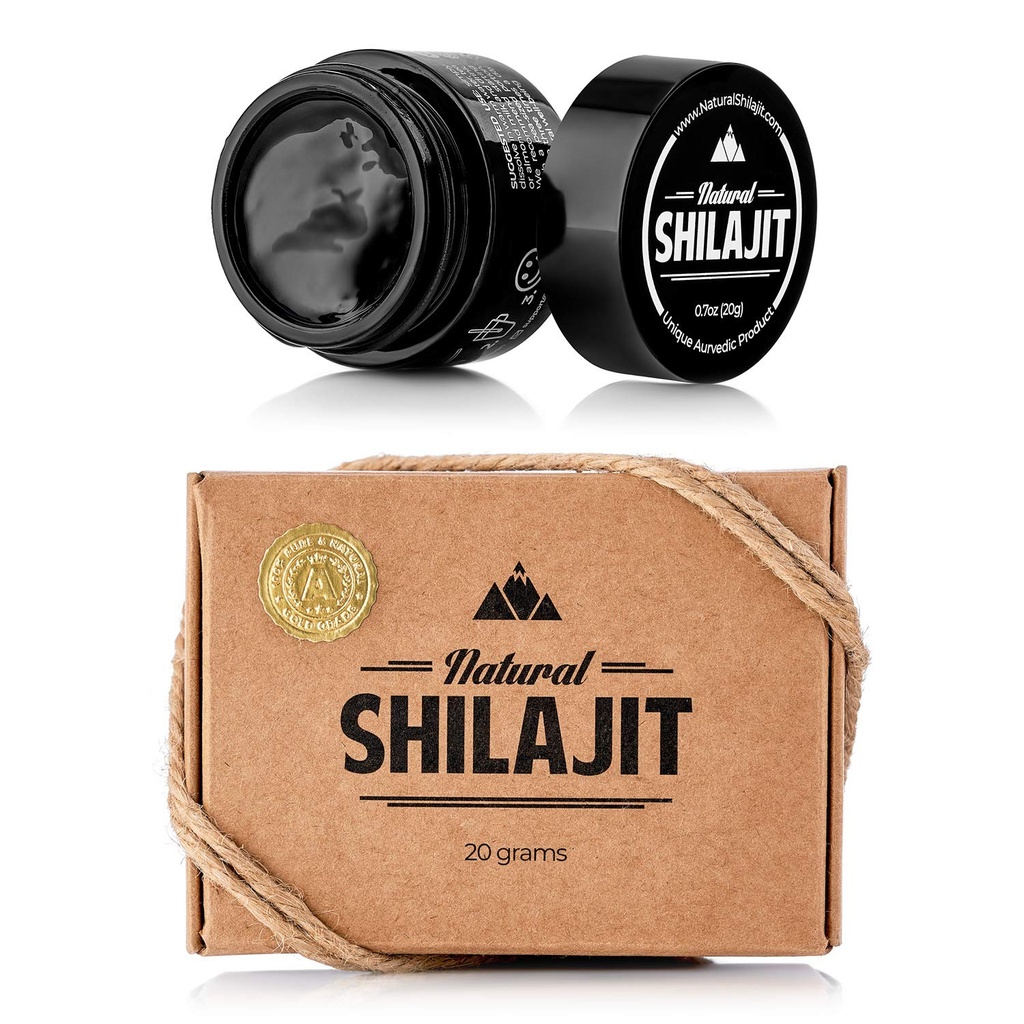NATURAL SHILAJIT ResIN - 富尔维奇酸和跟踪矿物的男女的Shilajit、基于植物的能源营养剂、免疫支持和生命力Resin