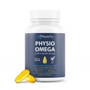 Physio Omega 2400mg 鱼油配Omega 3 脂肪酸补充剂 - 成人心脏和脑健康补充剂 - 非GMO,Burpless, Light Citrus Flavor, 可持续来源 - 60 Softgels, 30日供应