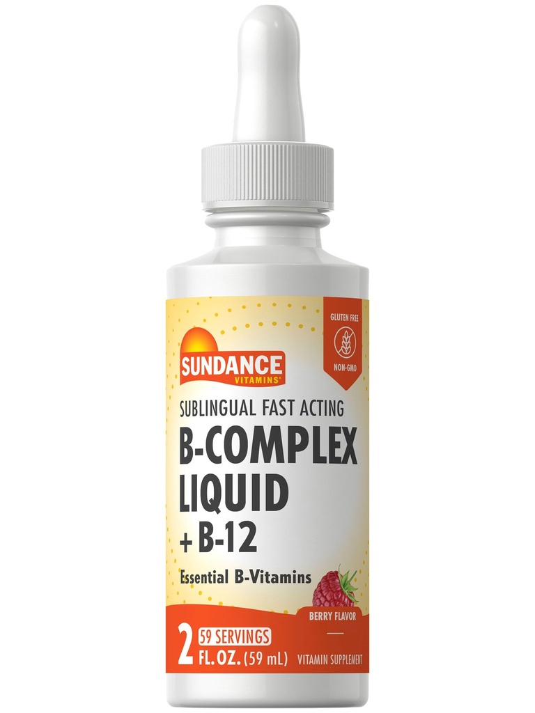 Sundance 亚语维生素B Complex → 2 Fluid Ounces → 与 B-12 → Berry Flavor → 蔬菜,非GMO 和 Gluten 免费补充