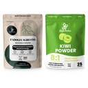 Jungle Powders Men's Health Bundle: 5oz Fadogia Agrestis Extract & 5oz Freeze-Dried Kiwi Fruit Powder - Pure Nigerian Fadogia for Traditional Drive & Passion Support & Unsweetened Kiwi Extract