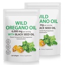 Oregano Oil Capsules, 240 Softgels, 2 in 16,000mg 野生Oregano Oil with Black Seed Oil 200mg 补充- 4X 强卡瓦科罗尔和Thymoquinone, Gluten Free & 非GMO