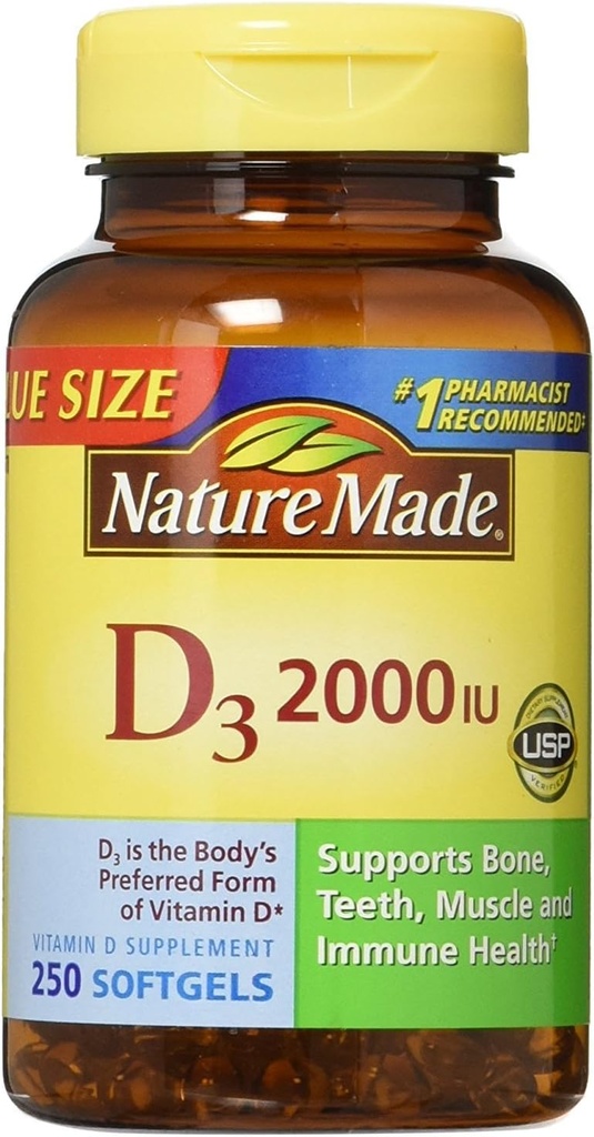 Nm Vit D 2000iu 大小 250 cm 自然 制造维生素 D 2000iu 250 cm