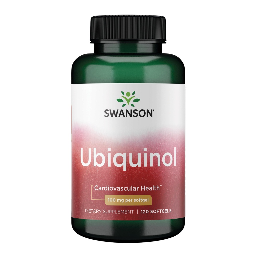 Swanson Ubiquinol - 100毫克 - 用于心脏健康、脑能和抗氧化剂支持 - 艾滋病ATP生产* - 非GMO - 120软胶