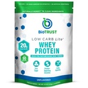 生物信任 低碳脂 低卡罗里蛋白粉 – 低碳脂,无糖,低钠,Keto蛋白粉 – 20g Grass-Fed Whey蛋白与消化酶隔离 – 14 services