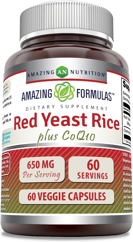 (原始内容存档于2018-09-21). Excelligence Red Yeast Rice 600 Mg Plus Coq10 50 Mg QQ Veggie Capsules Supplement QQN-GMO QQ Gluten Free QQQ 在美国制造(60个计数).