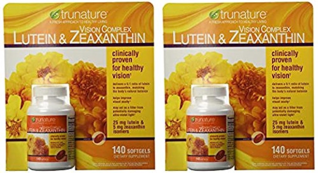 Trunature Vision Complex Lutein and Zeaxanthin 补编, 140 Counter (2 Packs) 页面存档备份,存于互联网档案馆, packs