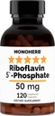 MONOHERB Riboflavin 5'-磷酸盐 50 mg - 120 植物素卡普尔 - 生物活性维生素B2