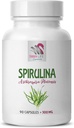 蓝色螺旋藻胶囊 - 螺旋藻蓝 - SPIRUILINA 500MG - 螺旋藻药片 - 螺旋藻药片 - 螺旋藻和氯草粉 有机,螺旋藻草药补充剂,能量位点 螺旋藻药片 1瓶