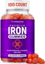 LifeCentricHealth Iron Gummies | Biotin Zinc Vitamin B Folic Acid Gummies | Vegan Gluten Free for Women & Men