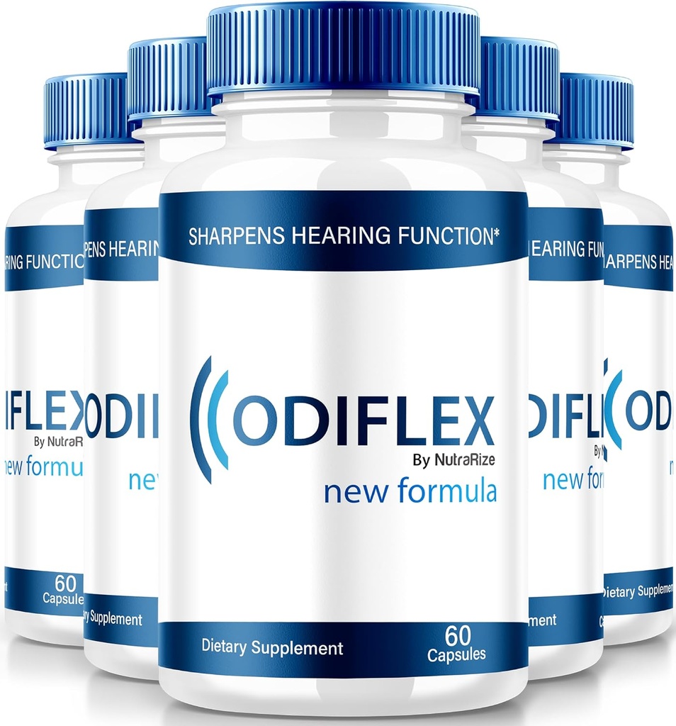 NutraRize(5 Pack) Odiflex Capsules, Premium Ear健康公式,全自然补充保护内耳,官方听力支持药,Odi Flex Reviews (300 Capsules)