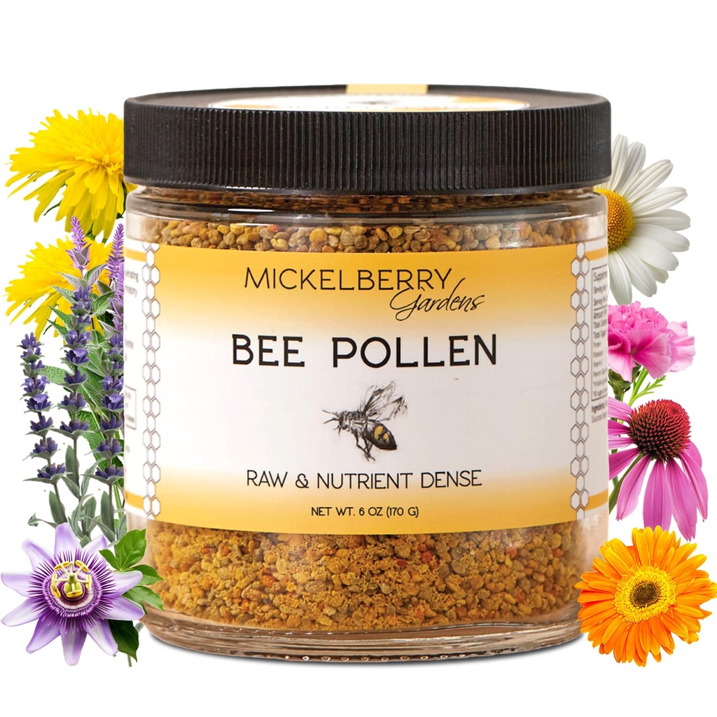 Mickelberry Gardens Bee Pollen Granules – 100% Raw,纯超食品 蛋白质,维生素,矿物和抗氧化剂 – 6 Oz