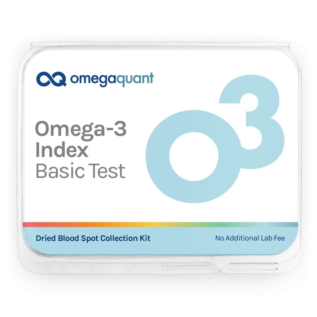 OmegaQuant Omega-3 Index Basic - 原始的Omega-3血液测试套装有1滴血家庭套装,包括血液收集套装 QQ 1 Omega-3测试套装