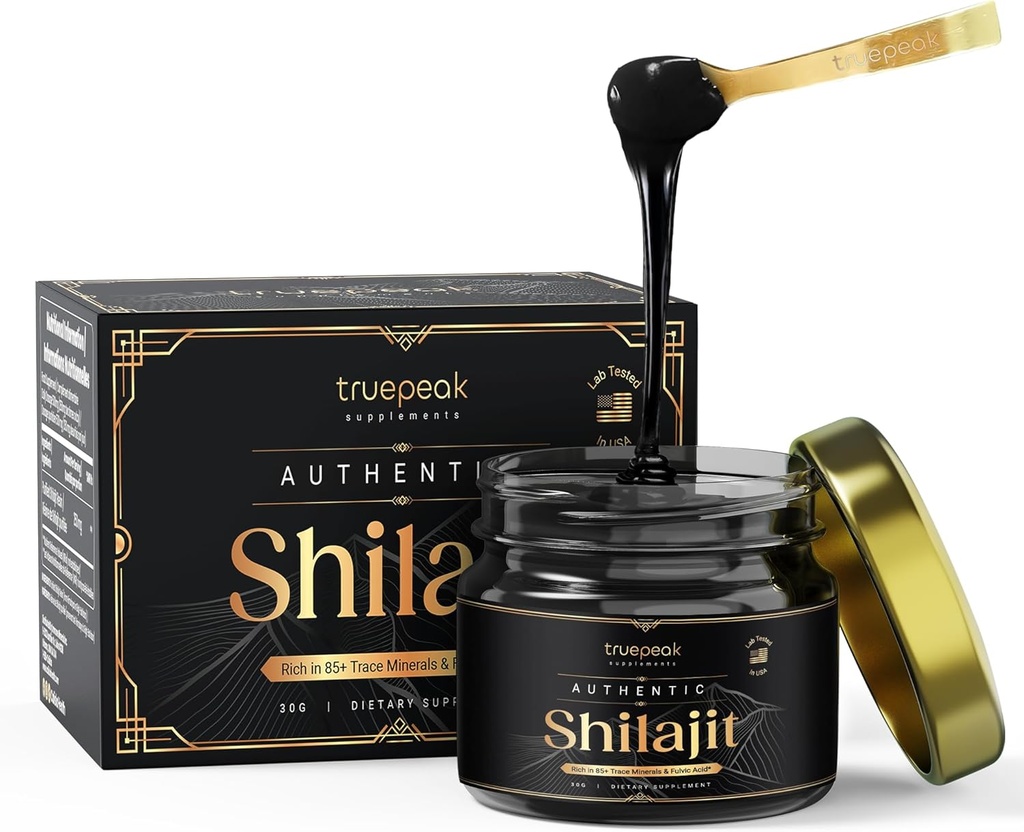 喜马拉雅省Shilajit Resin - 黄金级,美国实验室验证和测试,500毫克最大概率,85 富尔维奇和胡米酸的跟踪矿物,能量和免疫支持,30克