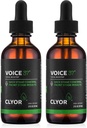 CLYOR Voice37 - 歌手语音补救 - 2 Pack All Natural Herbal Vocal Booster Formation to Lubricate Soothe and Relieve Hoarseness Dry Hitchy Throat - 增强唱歌和说话能力 - 2 oz - VOICE37