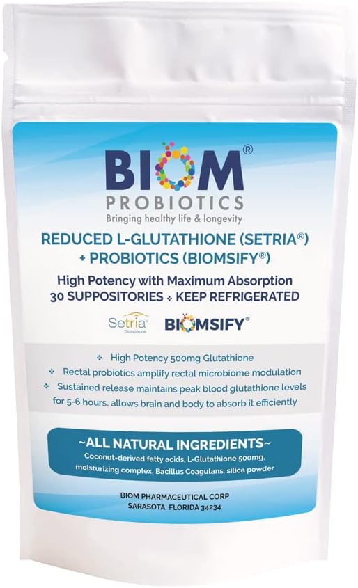 高概率500mg 降低L-Glutathione (Setria Brand) + Probiotic 假设. 配有强抗氧化剂的最大生物可获性胶硫磷制剂。 补生剂 措辞