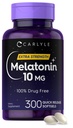卡莱尔·梅拉托宁 10mg → 300 Softgels → 对成年人的超强支持 → 非GMO, Gluten Free Supplement