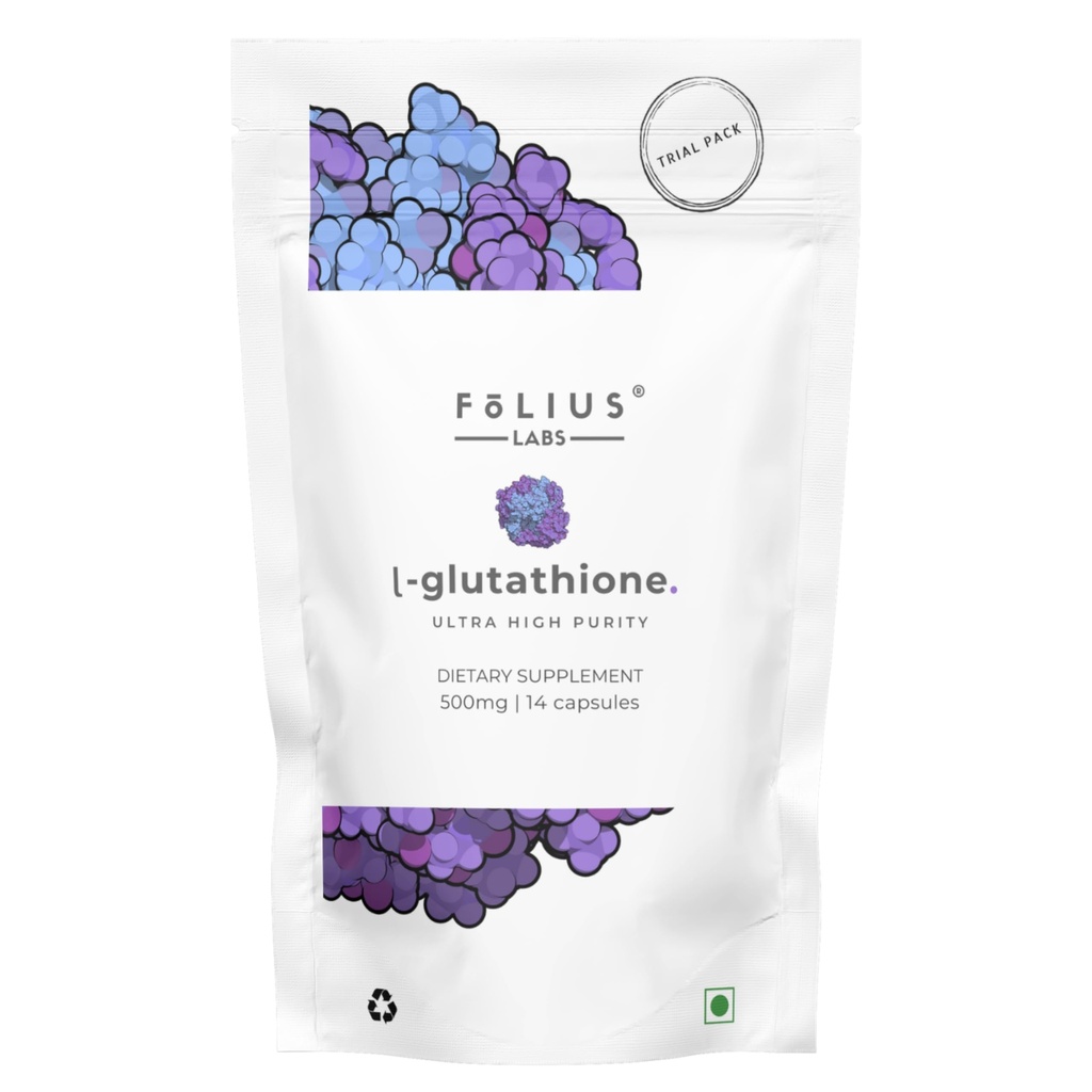 超强L-Glutathione 98% 补充-500mg 集中公式, 减少L-Glutathione 补充-(7天试验包)