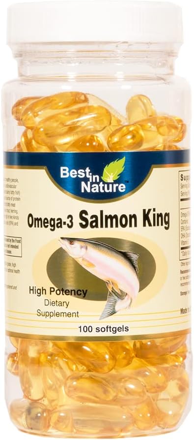 Omega-3 鲑鱼 King 鱼油 1000mg 100软胶 - 高概率EPA/DHA. Omega-3 脂肪酸