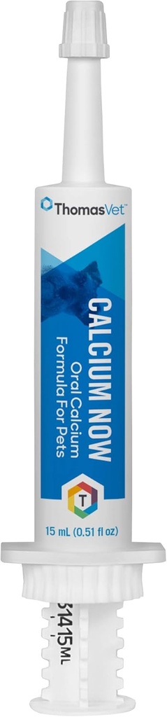 Thomas Pet Calcium Now - Fast-Absorbing, 口服Calcium 补充狗和猫 - for Whelping, Queening, 护理和钙缺乏 - 15 mL (0.51 fl oz)