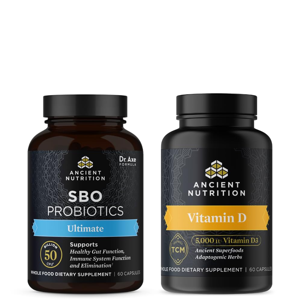 古营养 SBO Probiotics Capsules, Ultimate, 60 Counter + 维生素 D Capsules, 90 Caps