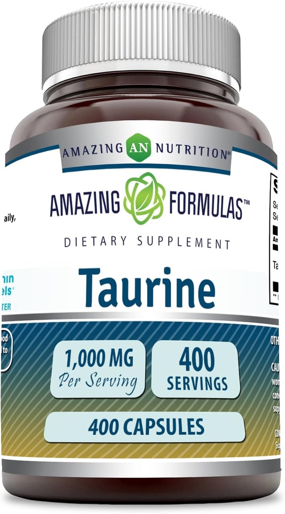 神奇的方程式 Taurine 1000mg Capsules 氨基酸补充 | Non-GMO | Gluten Free | |  USA  USA  USA  USA  USA  USA  USA  USA(400 计数)