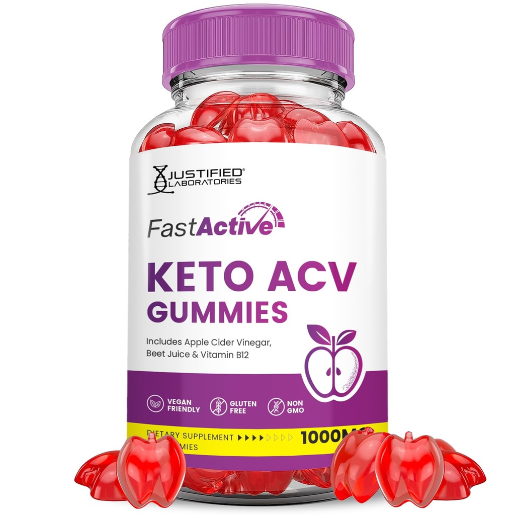 Fast Active Keto ACV Gummys Advance Formula 1000MG Fast Active Keto Gummys Apple Cider Vinegar 与石榴蜜蜂汁粉 B12 Vegan Non GMO 60 Gummys 共同设计 苹果苹果葡萄酒
