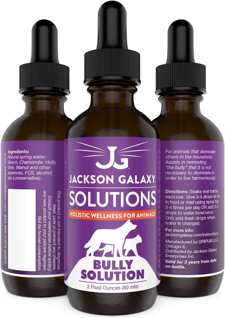 Jackson Galaxy: Bully Solution(2 oz.) - 宠物Solution - 促进放松和冷静 - 能支持欺凌和支配 - 全自然公式 - Reiki Energy.