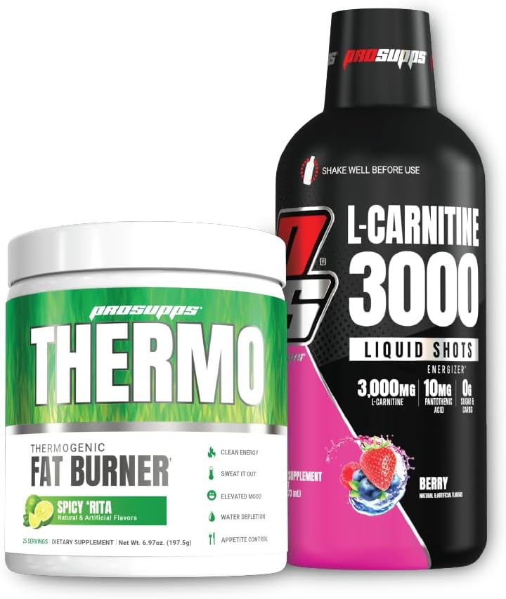 PROSUPS 热肥燃烧热火药 辣丽塔和3000 L-Carnitine Berry - 重量管理和前期工作 - 能量,木气,Appetite Control -