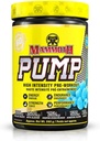 MAMMOTH PUMP – 工作前粉末,高级肌肉泵,增强强度和耐力,爆炸力和能量补充,加热聚焦,快速恢复,降低疼痛(60个服务,蓝色)
