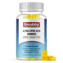 Alpha Lipoic Acid 600mg Gummys,无糖可嚼 R Lipoic Acid 对抗氧化剂和神经系统支持的补充,Brian & Skin Health, Pineapple Flavor, 60 Counter