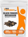 Bulk Assupports.com 黑蘑菇提取粉 - 木耳蘑菇 粉 - Vegan & Gluten Free,每服500mg,500g(1.1磅)(包1)