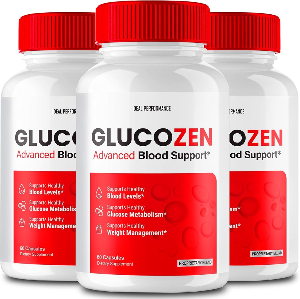 Glucozen Capsules, Glucozen 辅助药 - 最大强度, Glucozen 健康与健康 Capsules, Glucozen 所有天然配方药, Gluco Zen 健康 Capsules Reviews (3 Pack)