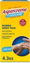 (原始内容存档于2018-10-09). Aspercreme Lidocaine 疼痛救济 Cream Soothes Agravated Nerves, Numbing Topical Analgesic with Max-Strength 4% Lidocaine & Moisturizing Aloe, 4.3 Oz.