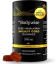 纯体喜马拉雅 Shilajit Gummys Gold I Lab 测试 I 无添加糖 I Ashwagandha, Gokshura| Fulvic Acid & 85+ Track Minerals I for Menish, Women I 非GMO I 100% 天然和有机I 60 Gummy